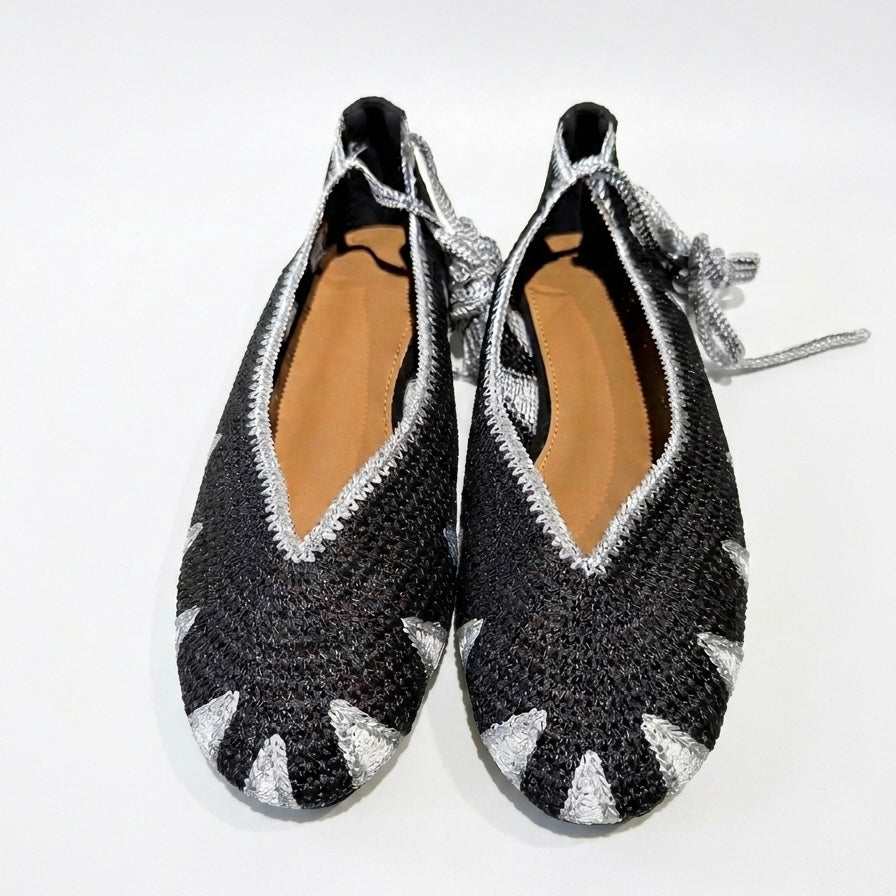 ballerina ricamo nera